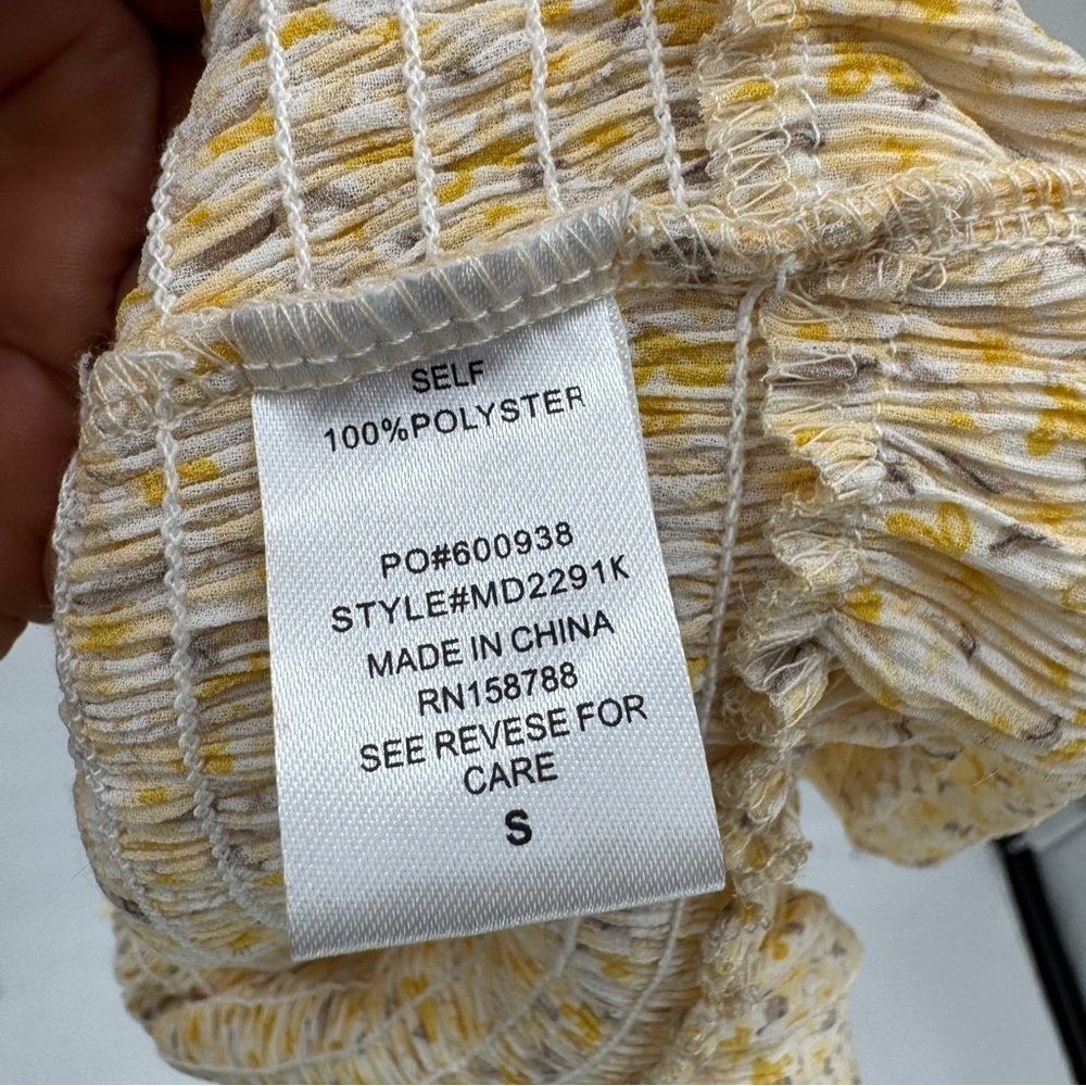 Mable yellow Sleeveless ribbed Dress size S - Picture 8 of 9